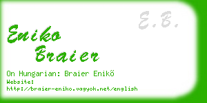 eniko braier business card