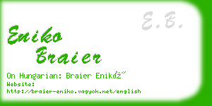 eniko braier business card